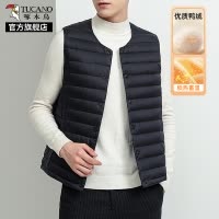 啄木鸟排骨无领羽绒马甲男士内胆加厚冬季2025轻薄背心坎肩马夹K