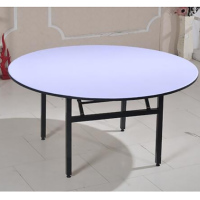 绵冠MIANUGAN圆桌 酒店折叠餐桌实木大圆桌酒席宴会大厅餐桌椅酒店PVC圆桌