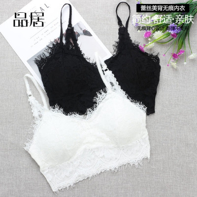 肩带可调节蕾丝裹胸少女学生抹胸内衣打底防走光短款吊带背心韩版