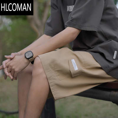 HLCOMANGOGOSOON休闲裤短裤男夏季新款280g潮牌工装宽松cityboy五分裤子