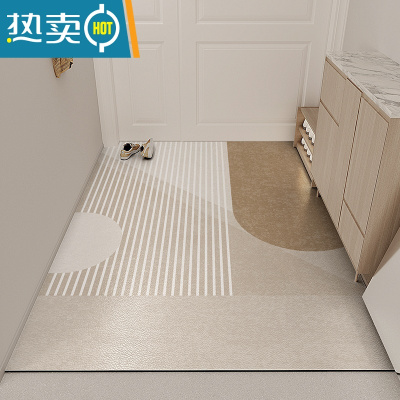 敬平侘寂风入户门地垫可裁剪防滑皮革地毯进门垫家用玄关可擦免洗脚垫防滑垫