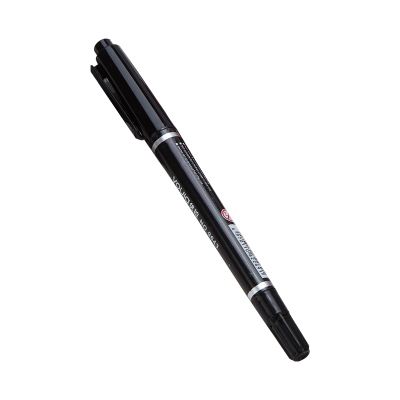 优拉大头笔9643 小双头油性不掉色记号笔办公学生用标记快递物流专用标记马克笔 黑色 12只装/盒