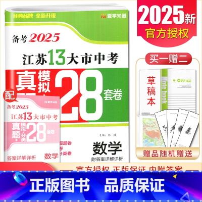 [正版]备考2025江苏13大市中考真题数学 真题模拟+分类28套卷 江苏 内附答案详解详析24年度中考真题数学真题精选