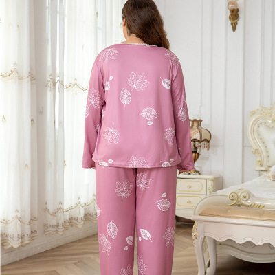 2025新款女士肥大大码长袖长裤家居服套装TEMY