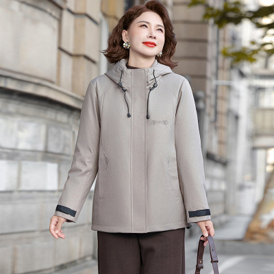 妈妈三合一羽绒服女新冬户外一衣三穿可拆卸内胆外套90白鸭绒