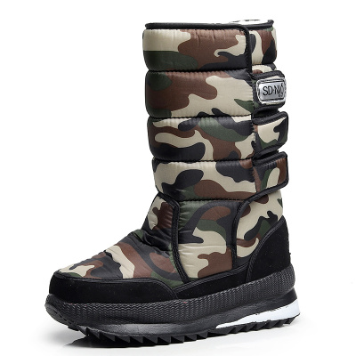 Ideamini冬季男靴东北加厚保暖雪地靴加绒男鞋户外棉靴中筒防滑男女靴冬季靴子