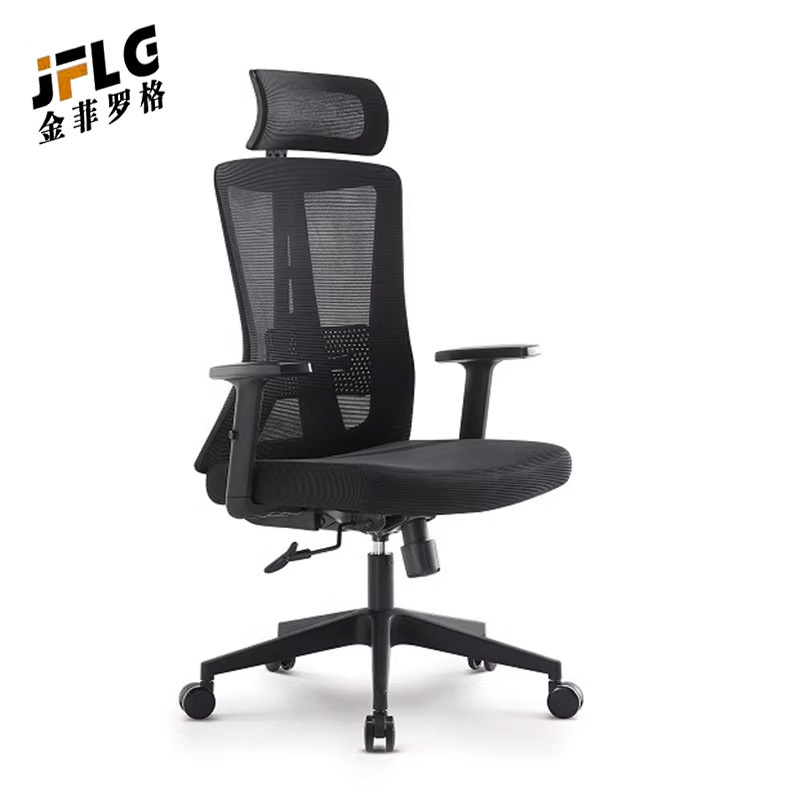 苏宁 金菲罗格 办公家具 带头枕办公椅透气办公职员经理椅 颜色备注