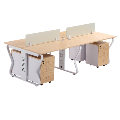 迅迈 四人位+柜 员工位 职员办公桌 电脑桌 屏风卡座 财务屏风工位