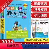 图解速记-初中古诗文 初中通用 [正版]2024新版pass绿卡图书图解速记初中古诗文 人教版七八九年级初一初二初三中考
