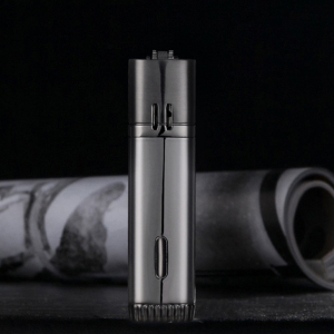 jobon中邦充气打火机防风创意蓝焰直冲砂轮打火机双火点雪茄火机