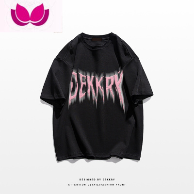 七斓欧美式街头hiphop短袖t恤男ins潮牌夏季宽松字母印花情侣上衣