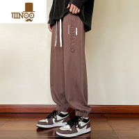 YANXU宽松束脚休闲长裤子男生2023新款运动oversize卫裤