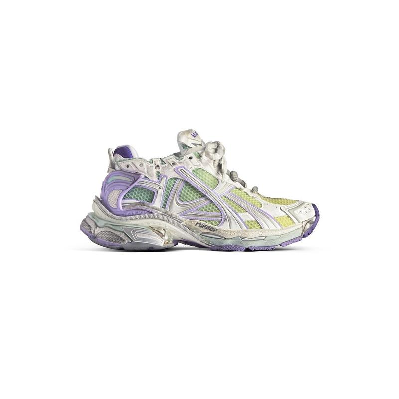 巴黎世家(Balenciaga)高帮运动鞋女款小牛皮拼接透气舒适跑步鞋