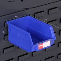 三固 蓝色背挂式零件盒五金工具零件盒PP材质可定制