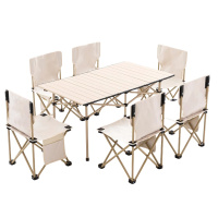 悦兴诚折叠桌一桌6椅套