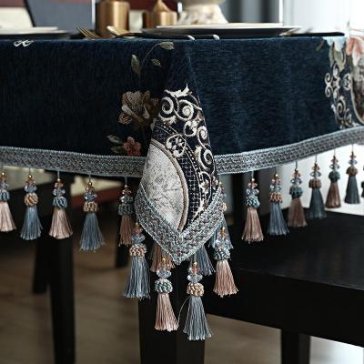 家柏饰(CORATED)欧式餐桌桌子布深客厅茶几垫书桌盖布布艺长方形家用桌垫定制