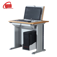 DXBG翻转电脑桌多媒体电教室机房培训桌学校隐藏式单人双人三人(不含显示屏)