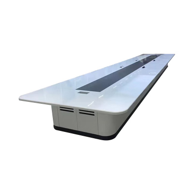 质凡 油漆会议桌4.5米不含椅子 /ZF-YQZ145/4500*1800*760mm可预留孔位