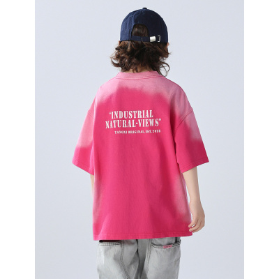 男童短袖T恤夏季炸街儿童装夏装2025新款大童夏款韩版半袖潮t