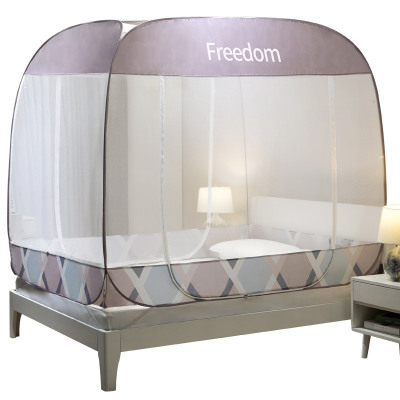 美帮汇蚊帐家用 免安装1.5m床1.8m蒙古包2米新款1.2防摔儿童可折叠