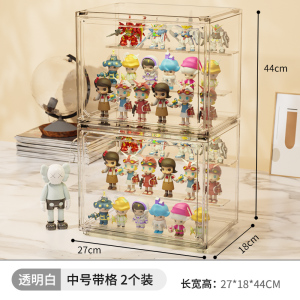 盲盒收纳展示架泡泡玛特亚克力盒模型手办框积木娃娃透明盒子柜墙文丽(wenli)