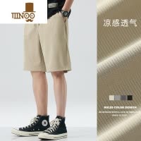 YANXU冰丝短裤男夏季薄款休闲五分裤宽松潮牌速干男士运动中裤