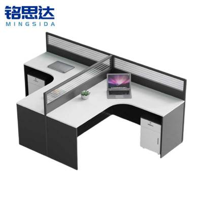 铭思达屏风工位T字型双人位含柜套