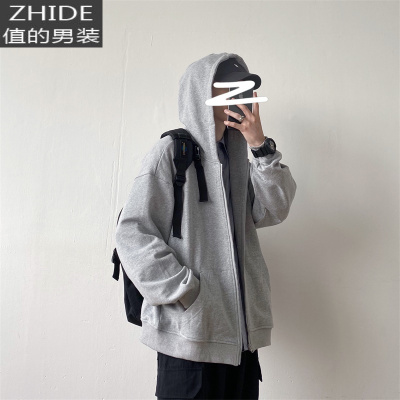 SUNTEK孤僻星球自制开衫卫衣秋季潮流青少年学生连帽衫日系潮男宽松外套卫衣