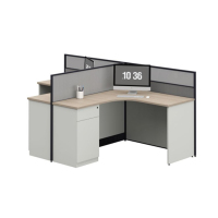 臻远ZYGW-077职员桌办公桌屏风工作卡位 T型双人位