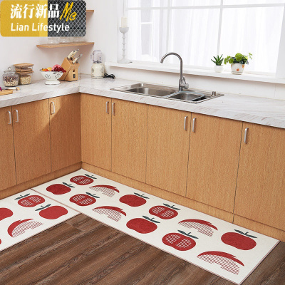 简约现代风厨房垫易吸水地毯家口脚垫地垫长条家用防滑防油卫浴 三维工匠