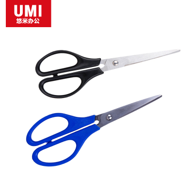 悠米 经典办公剪刀 小号 B01005D 黑 170mm 3把装