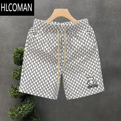 HLCOMAN轻奢休闲短裤男款夏季高端裤子时尚百搭五分裤男士沙滩直筒大裤衩