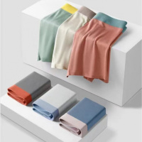 夏季莫代尔男士内裤中腰无痕潮流撞色系平角裤青年亲肤透气四角裤