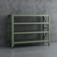 臻远ZYJJ-HJ-081可移动货架库房置物架带轮重型货架四层后背无网2000*700*1600mm/300kg