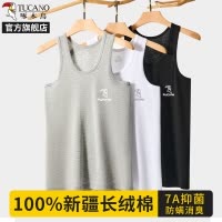 啄木鸟男士纯棉背心夏季薄款运动健身全棉吸汗坎肩内穿打底老头衫