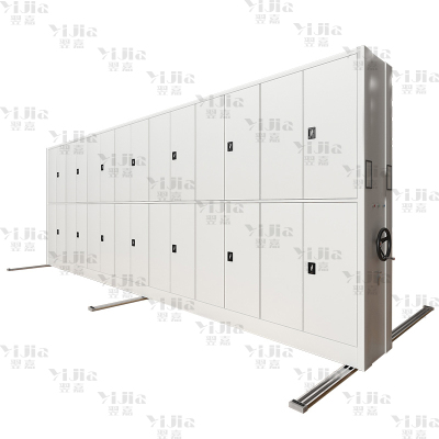 翌嘉 电动密集架移动档案柜钢制轨道密集柜 一列7组