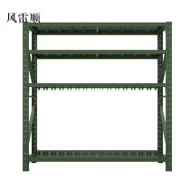风雷顺消防铁锹镐农具摆放架安保装备器材存放架军绿色拆装盾牌货架盾牌架2000*600*2000