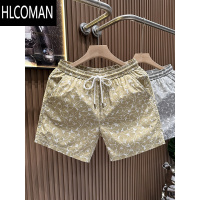 HLCOMAN夏季新款潮流休闲短裤男2024薄款运动沙滩裤男士宽松三分四分裤子