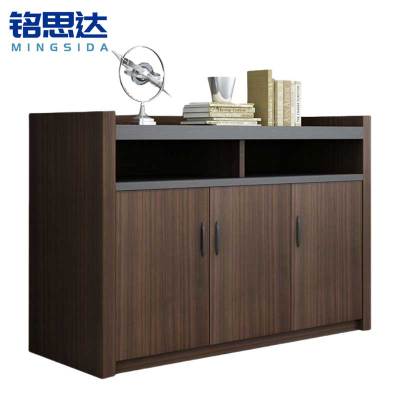 铭思达储物柜胡桃色3门台