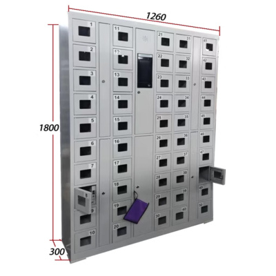 TENDZONE臻盾50仓人脸识别手机管理柜在位监测手机柜智能柜ZD-SJG-001