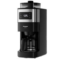 松下(Panasonic)家用美式全自动咖啡机磨粉机磨豆机咖啡机 智能保温豆粉两用自动清洁 NC-A701 黑色