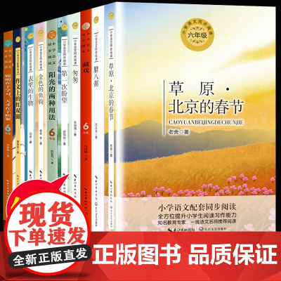 六年级下册课外书读人教版小学语文教科书同步阅读书籍草原北京的春节老舍匆匆朱自清第一次盼望史铁生金色的鱼钩