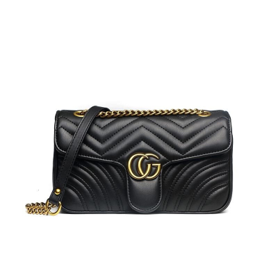 蒂兰仕女包2021新款包包女包111女士单肩包女士斜挎包女爱心波浪纹女欧美时尚网红轻奢小香风菱格包手提包女买一送七大号黑色