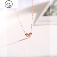 925纯银爱心项链女锁骨链 简约气质小众设计感玫瑰金心形吊坠 JiMi