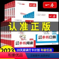 [3册]寒假阅读+寒假练字帖+寒假口算 小学一年级 [正版]2023新语文寒假阅读练字帖数学寒假口算题卡天天练小学一
