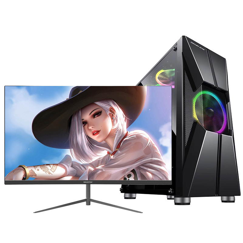 铭能 11代i5六核/GTX1650独显/16G内存/512G固态 台式机 台式电脑 组装机 组装电脑 家用办公电脑主机 商务娱乐电脑台式 学生网课 吃鸡3D游戏电脑+24英寸全套
