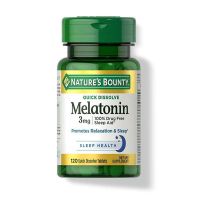 美国原装自然之宝(NATURE'S BOUNTY)自然之宝速溶褪黑素片120片3mg助眠改善睡眠
