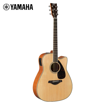 雅马哈（YAMAHA）FGX820C单板电箱吉它升级版木吉他jita桃花芯背侧板原木色41英寸原木色