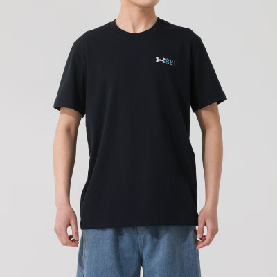 安德玛(Under Armour)男装新款运动服透气宽松圆领训练服健身休闲短袖t恤衫1382904-001 ZP
