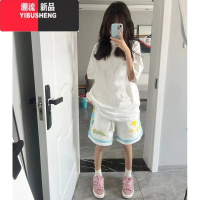YIBUSHENG国潮美式高街运动短裤女季抽绳宽松休闲裤2024新款五分篮球裤子